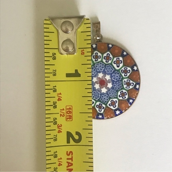 Millefiori Gilt 925 AMV Antica Murrina Venezia Handmade Murano Glass Pendant - Picture 15 of 15